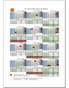 2016 metų darbo laiko kalendorius