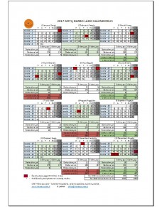 2017 metų darbo laiko kalendorius