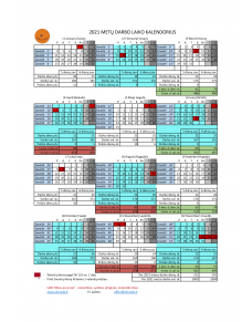 2018 metų darbo laiko kalendorius